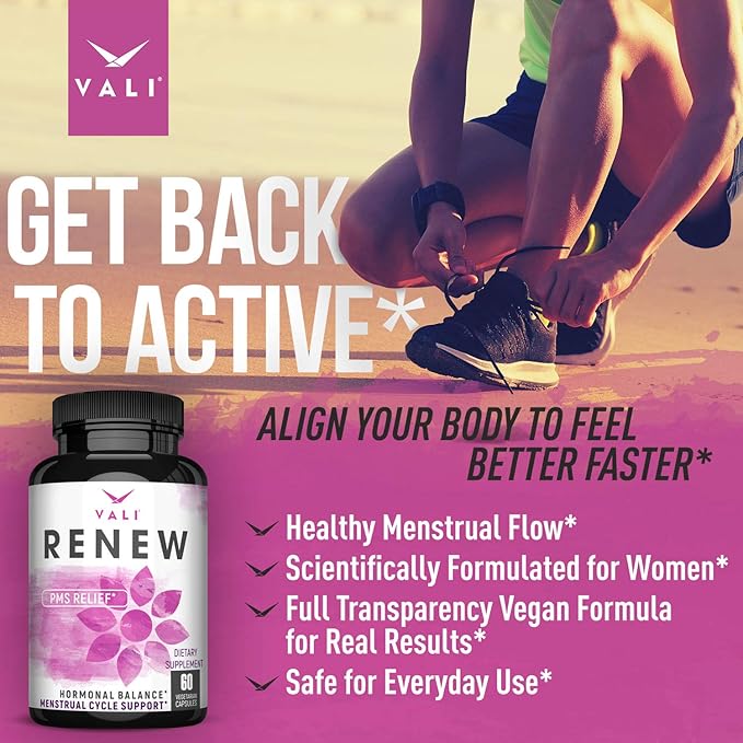 VALI Renew PMS Relief Supplement. Women’s 60 Veggie