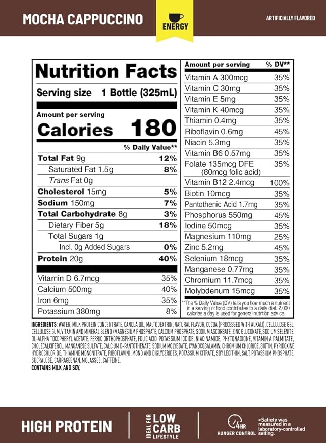 SlimFast Advanced Energy High Protein Meal 20g of 11 Fl. 4 Count