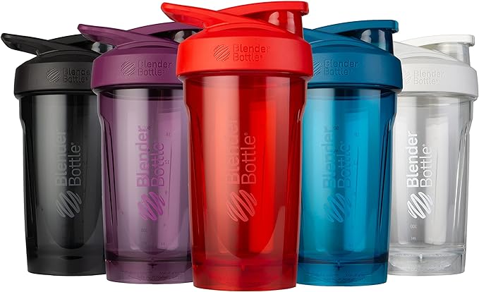 BlenderBottle Strada Shaker Cup Perfect for Protein Shakes and Pre Workout, 24-Ounce, White
