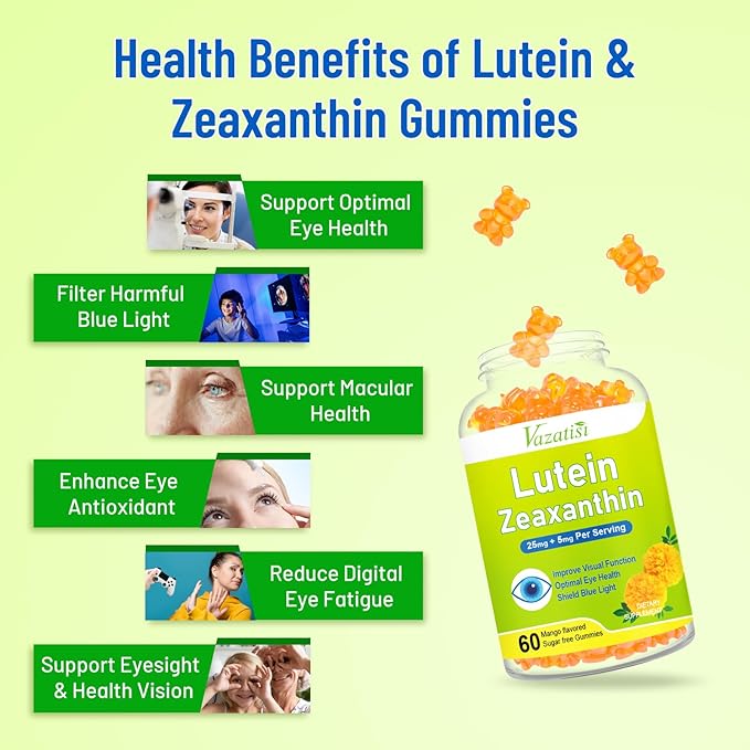 Eye Vitamins Lutein & Zeaxanthin Gummies, 60 Count