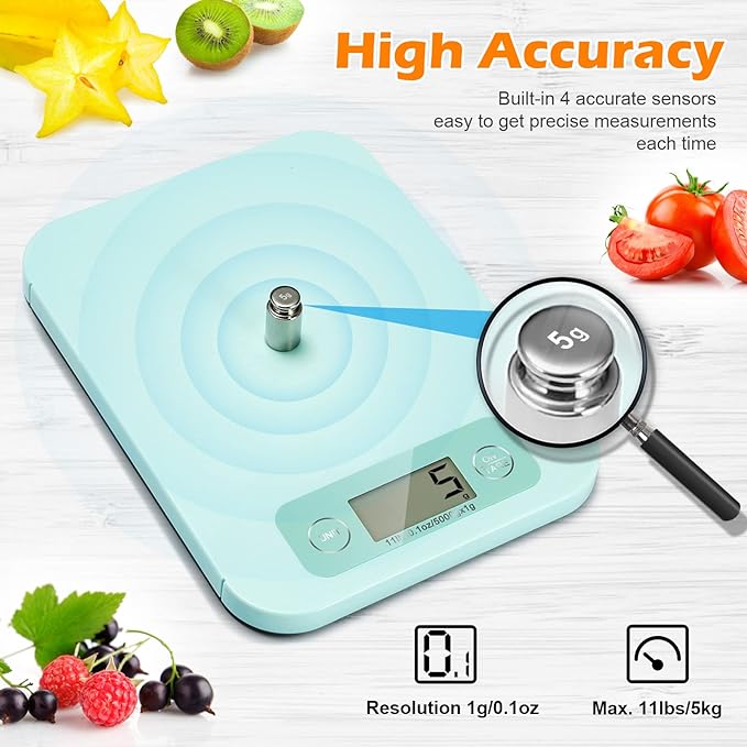 Smart Food Scales for Kitchen - Digital Food Scale with Nutritional Calculator Analysis App, Food Weight Scale Grams and Ounces, Food Scale for Weight Loss, Calories Counting, Meal Prep