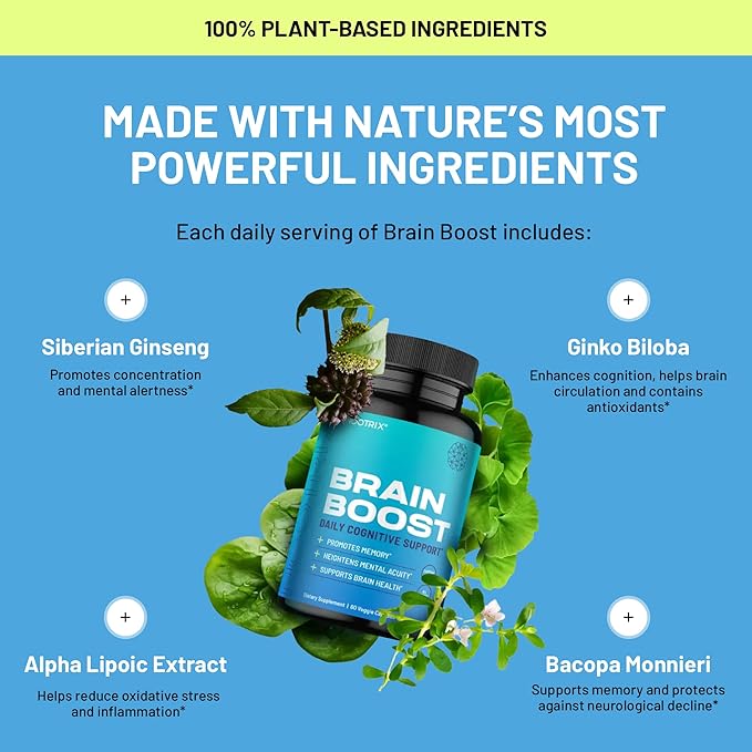 Brain Boost Nootropic Supplement 60 Capsules
