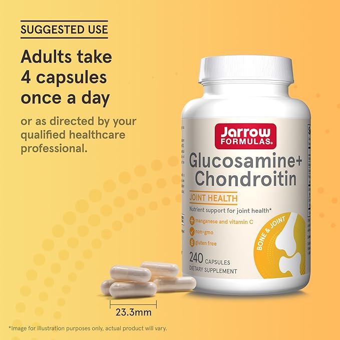 Jarrow Formulas Glucosamine + Chondroitin 240 Capsules 60 Servings