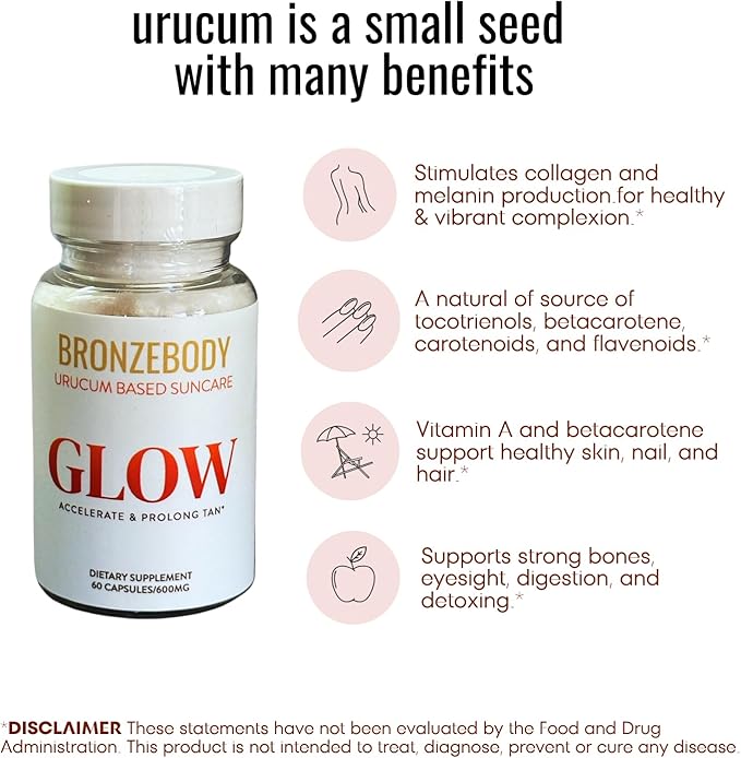 GLOW Capsules Accelerated Tanning Vegan Vitamins (60ct)