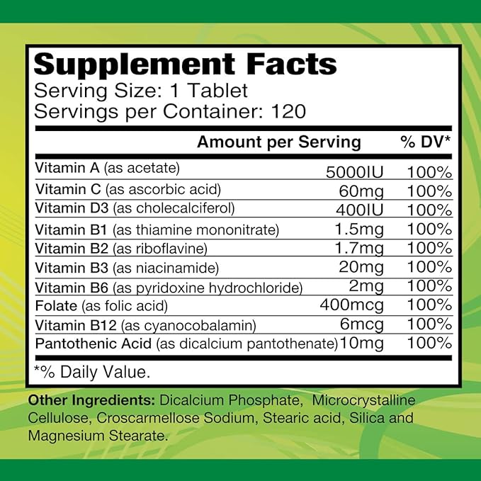 ALFA VITAMINS Multi Daily Vitamins Essential 120 Tablets