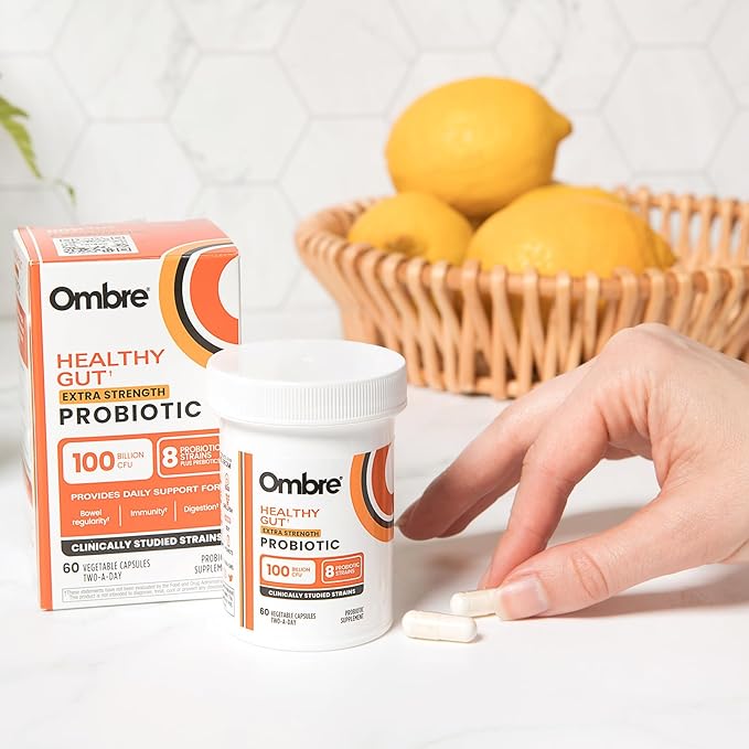 Ombre Healthy Gut Probiotics for Digestive 100 Billion 30 Servings