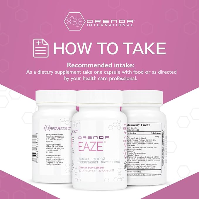 Orenda Eaze®: Gut Wellness Capsules 6-in-1 Digestive 30 Capsules