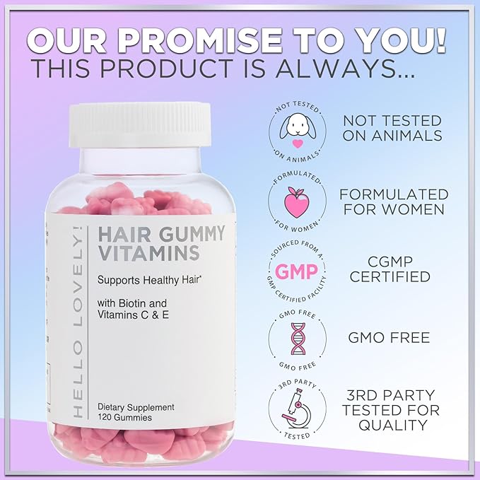 Hello Lovely! Hair Vitamins Gummy 5000 mcg 120 Bear