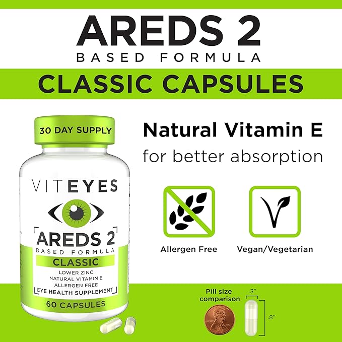Viteyes AREDS 2 Eye Vitamins, Classic 60 Ct