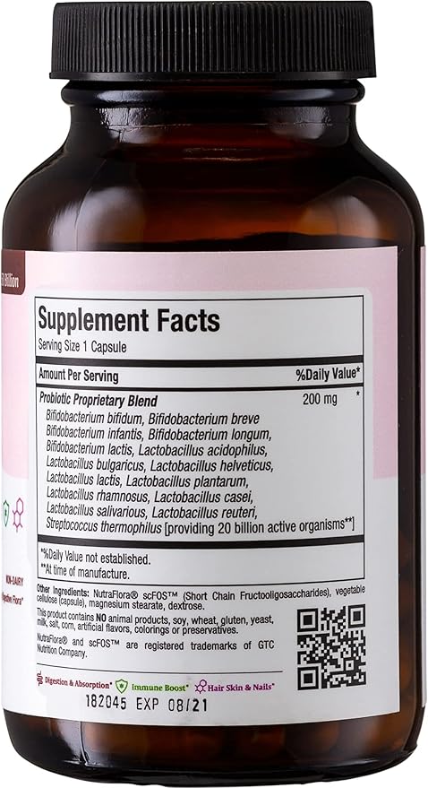 Probiotics for Digestive Health and Gut 15 Strains, 20 Billion 60 Capsules