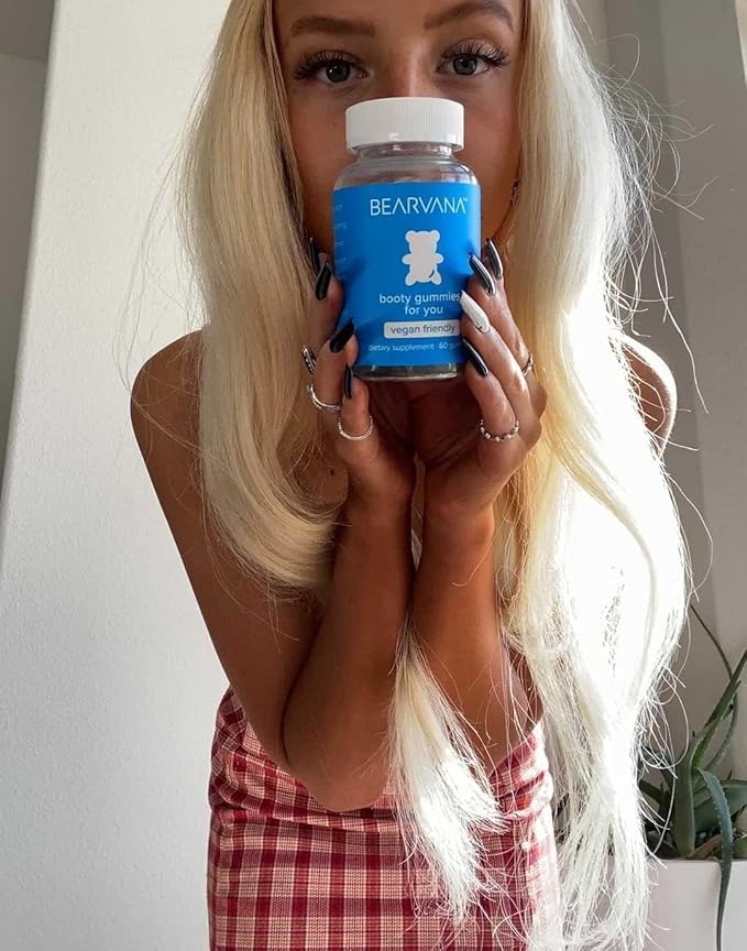 BEARVANA Bum Support Gummies for Women | Workout Enhancement | Berry Flavored | Multivitamins | Natural Botanical Blend | Tone Curves | Boost Confidence | Women’s Fitness Supplement (60 Count)