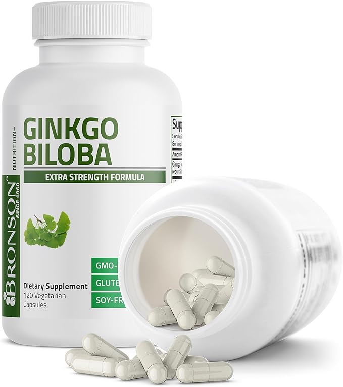 Bronson Ginkgo Biloba Extra Supports Brain 120 Vegetarian