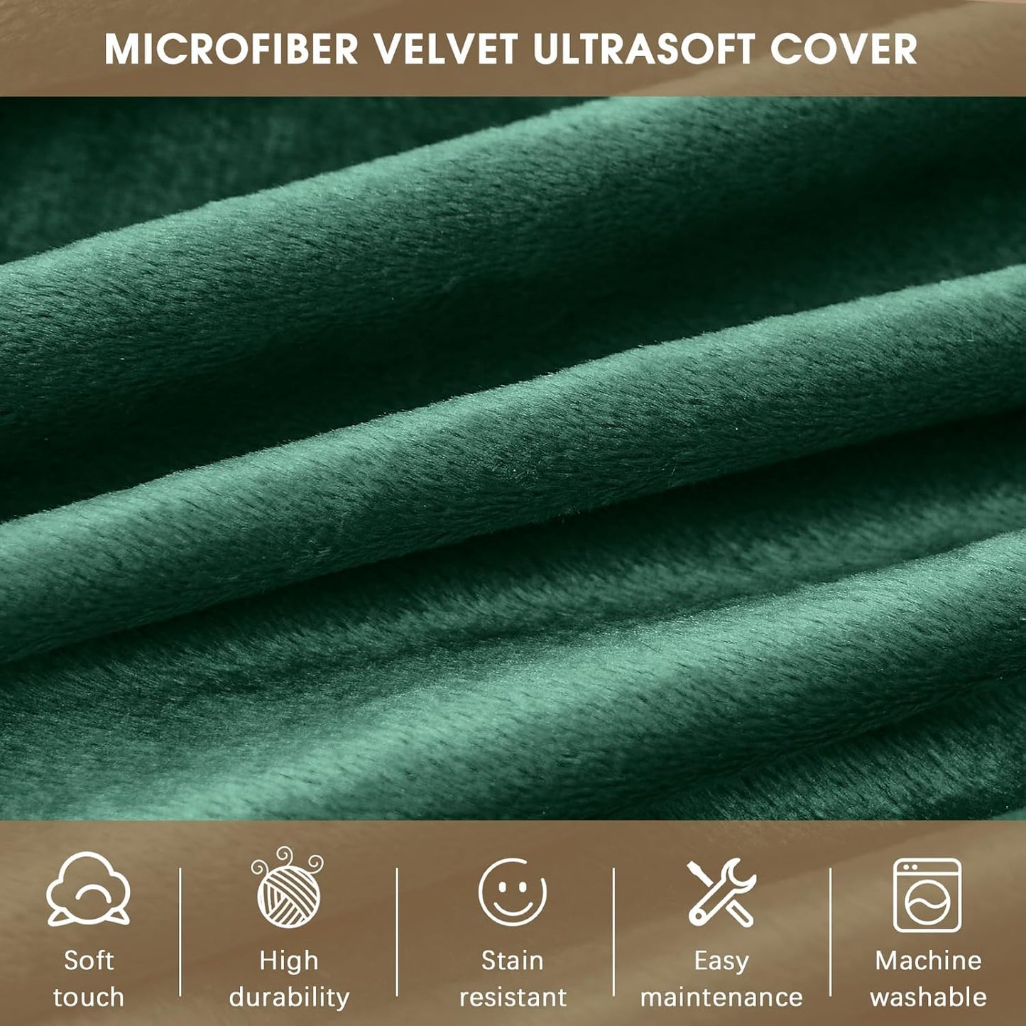 Bean Bag Chairs for Adults - Memory Foam Furniture BeanBag Chair - Kids/Teens Sofa with Soft Micro Fiber Cover - Round Fluffy Couch for Living Room Bedroom College Dorm - 4 ft, Green