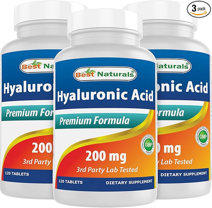 Best Naturals Hyaluronic Acid 200 mg 120 Tablets (120 Count 3))