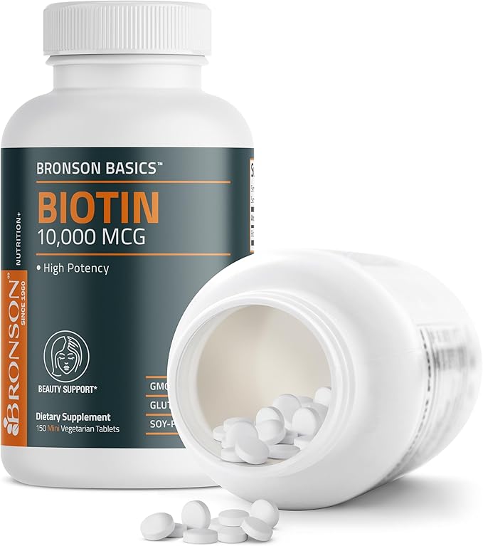 Bronson Biotin 10,000 MCG Supports Healthy 150 Vegetarian