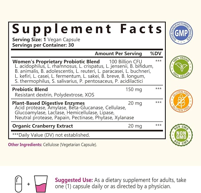Women’s Probiotics 100 Billion, 20 Targeted