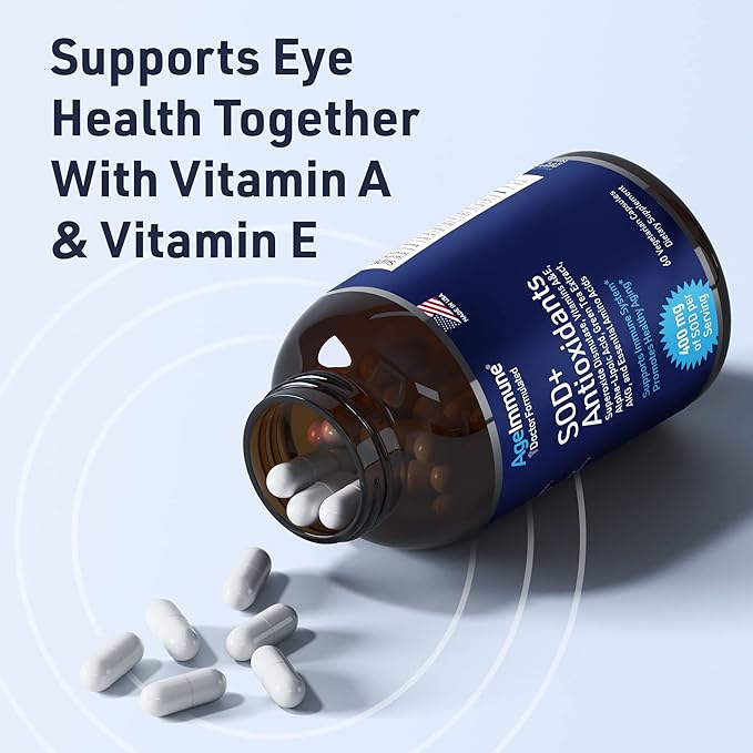 SOD Antioxidants Complex Healthy Aging Supplement 400mg of -60 Capsules