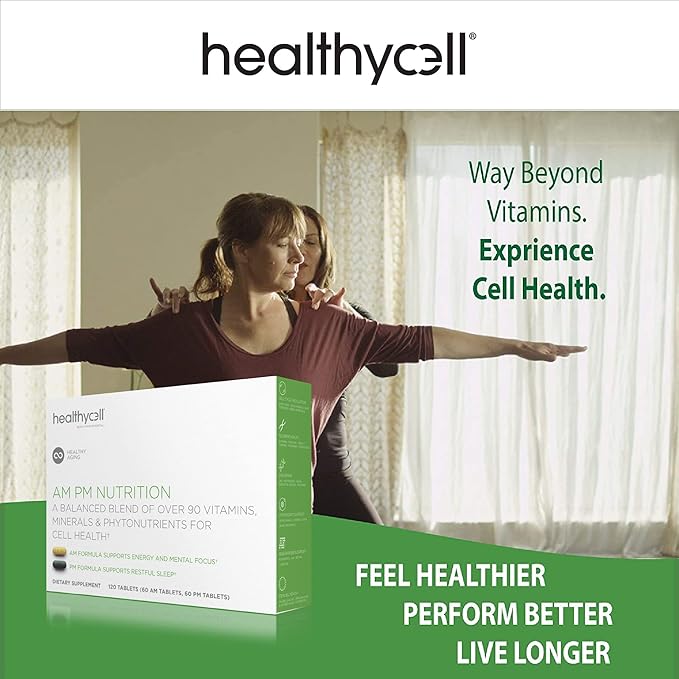 Healthycell AM PM, Natural AntiAging Multivitamin (30 Servings)