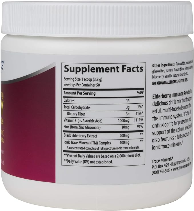 Trace Minerals | Elderberry Immunity Powder 6.7 oz