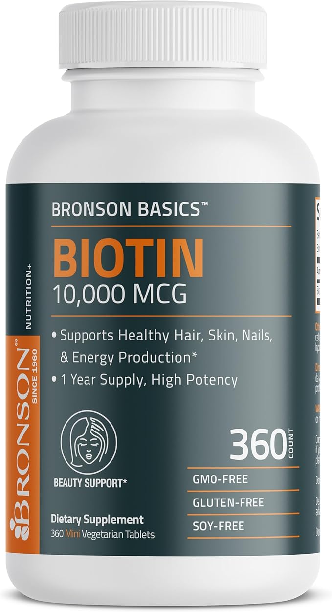 Bronson Biotin 10,000 MCG Supports Healthy 360 Vegetarian