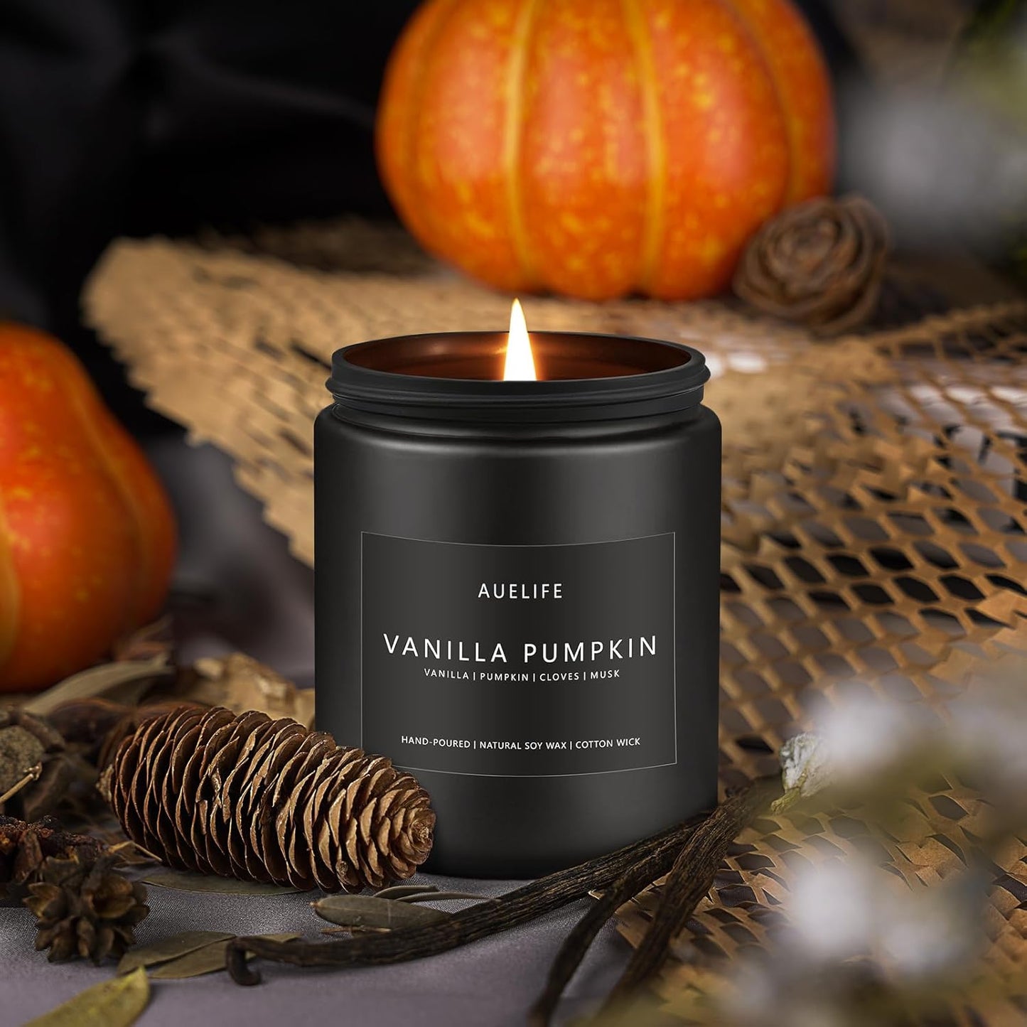 Fall Candle | Vanilla Pumpkin Candle - Scented Candles for Autumn, Fall Aromatherapy Gifts - 7 OZ