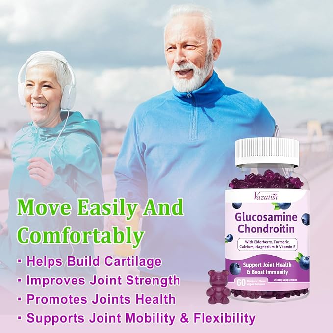 Sugar Free Glucosamine Chondroitin Gummies, 1500mg 60 Cts