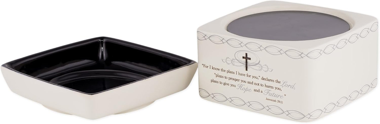 Elanze Designs for I Know The Plans I Have for You Ceramic Stone 2-in-1 Tart Wax Oil Candle Warmer