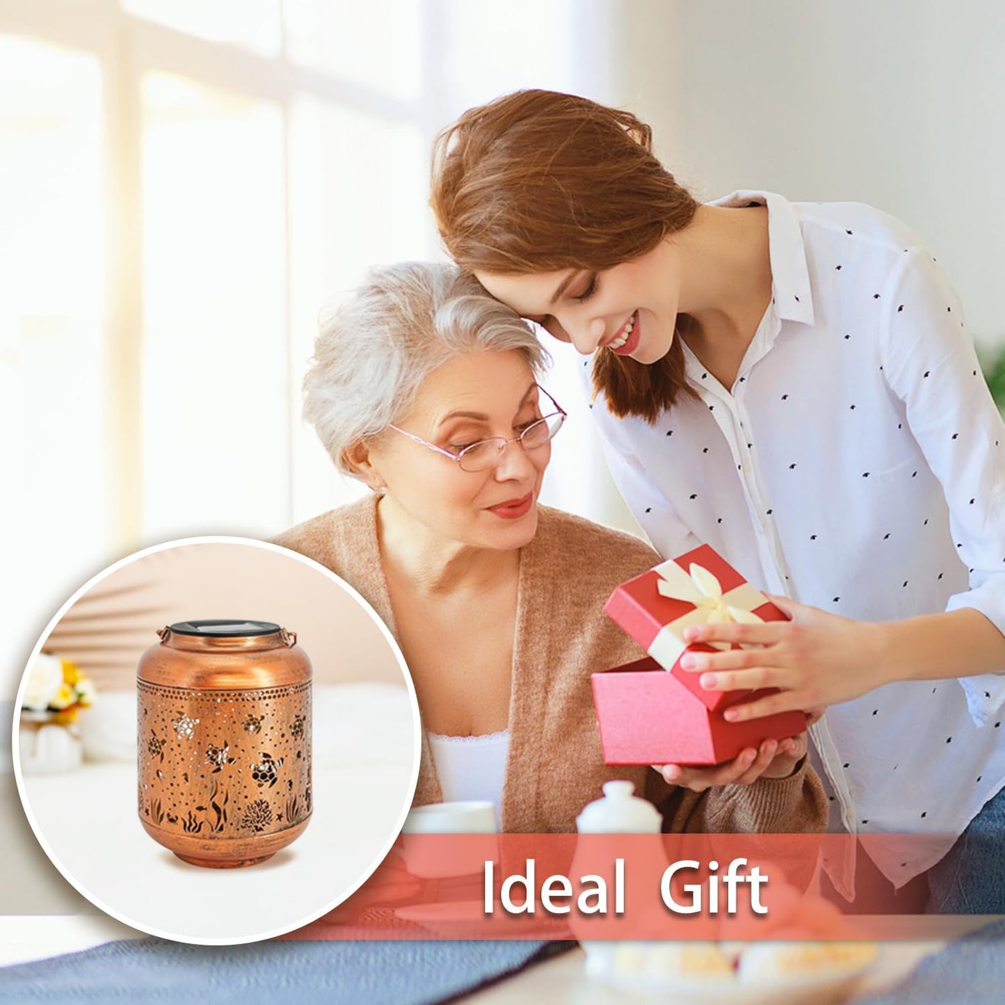 Sea Turtle Solar Lanterns Outdoor Waterproof,Hanging Solar Lights Sea Turtle Gifts for Women Metal LED Decorative Light for Yard,Patio,Lawn,Tabletop,Pathway,Landscape,Garden Decor