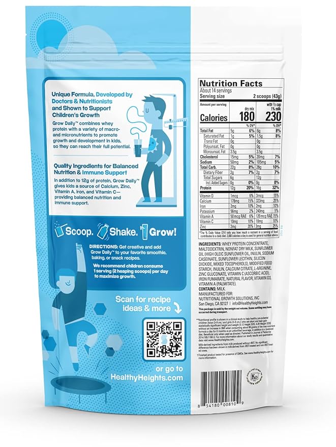 Healthy Height Grow Daily Protein Powder (Plain)