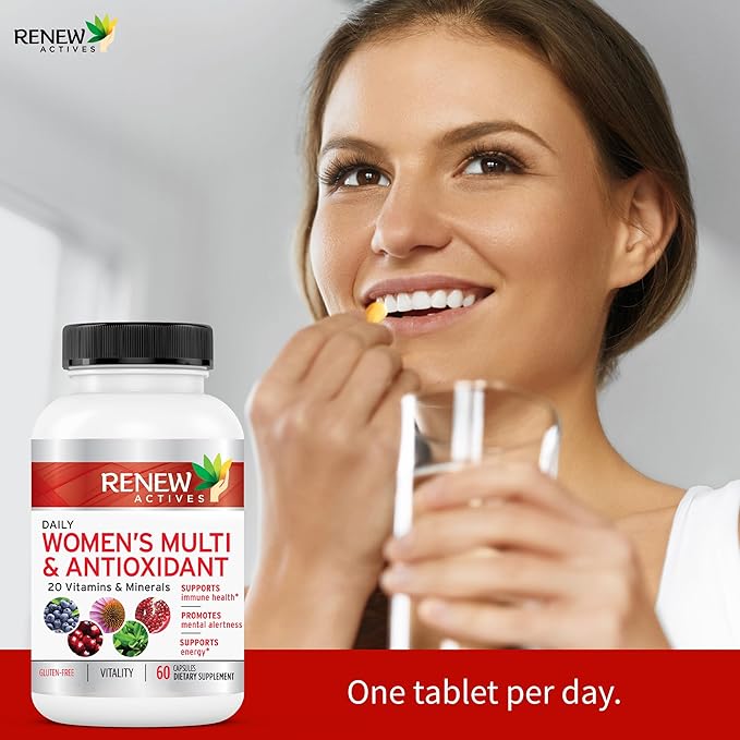 Renew Actives Women's Multi-Vitamin & Antioxidant: 20 Vitamins 60 Capsules