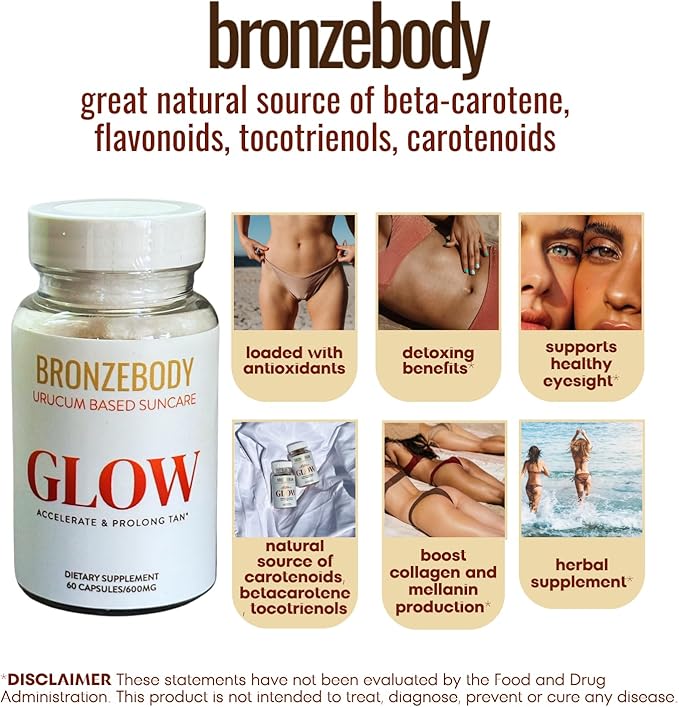 GLOW Capsules Accelerated Tanning Vegan Vitamins (60ct)