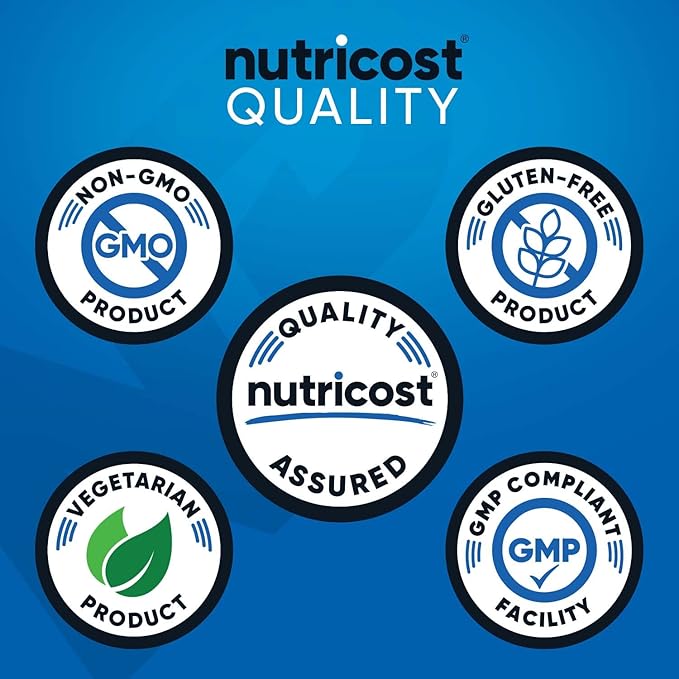 Nutricost BCAA Powder (Unflavored, 30 Servings) - Vegetarian, Non-GMO, Gluten Free, Optimal 2:1:1 Ratio