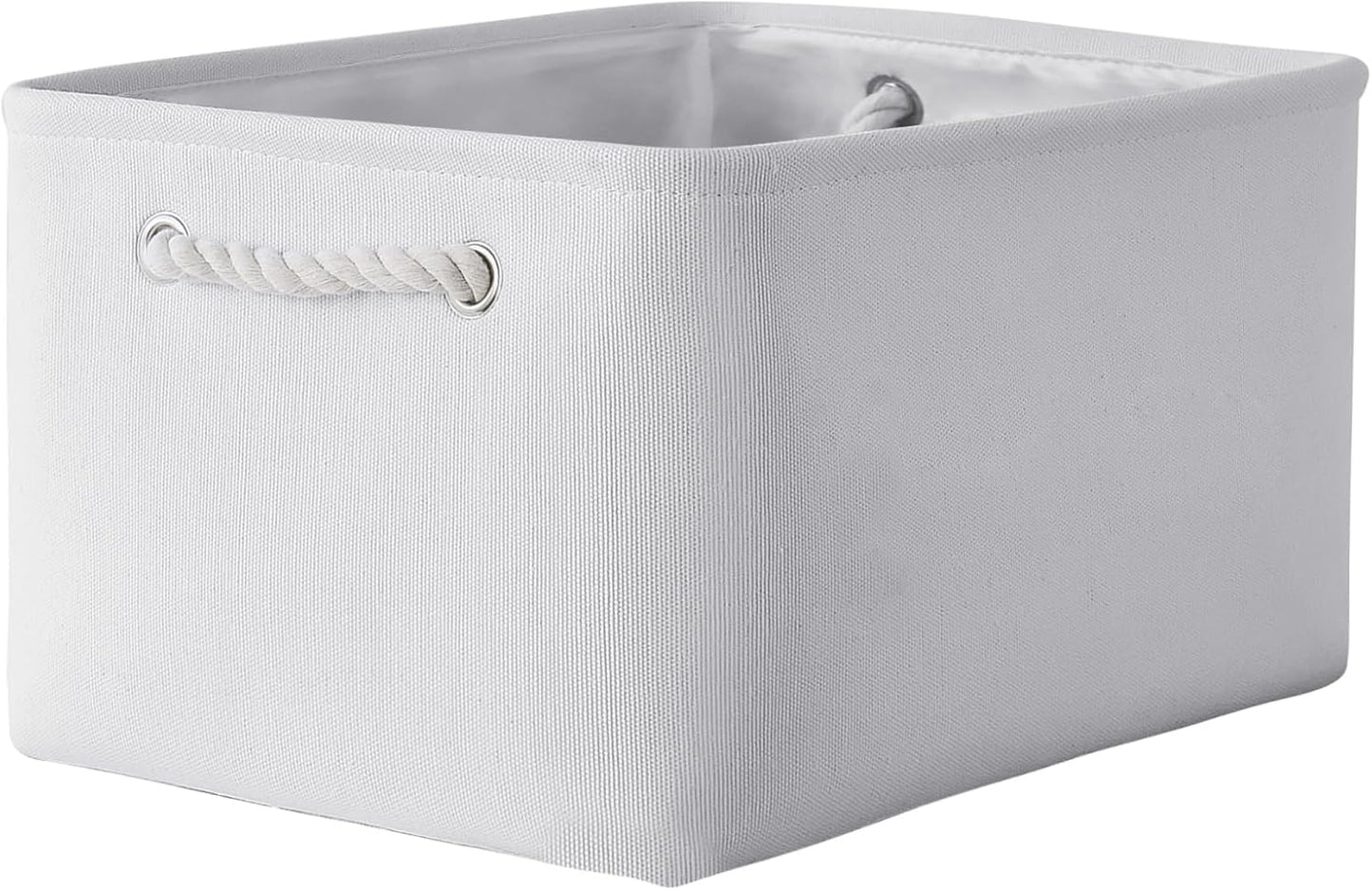 TheWarmHome Fabric Storage Bin, Large 1 Pack 15.7L*11.8W*8.3H Storage Basket for Home Storage and Organization, Shelf Basket with Cover for Living Room Bedroom Closet(White