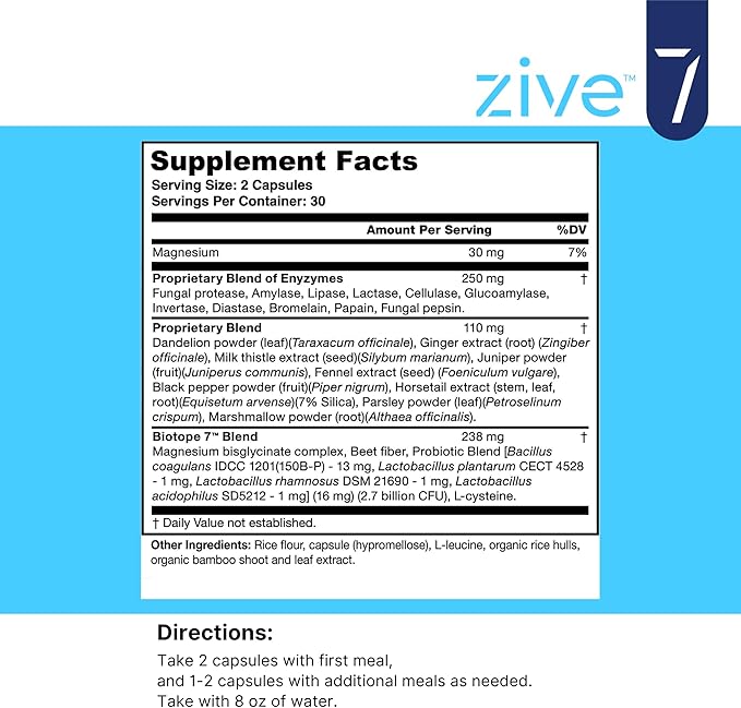Digestive & Gut Health Support Supplement 60 Capsules 7 in 1 Probiotic