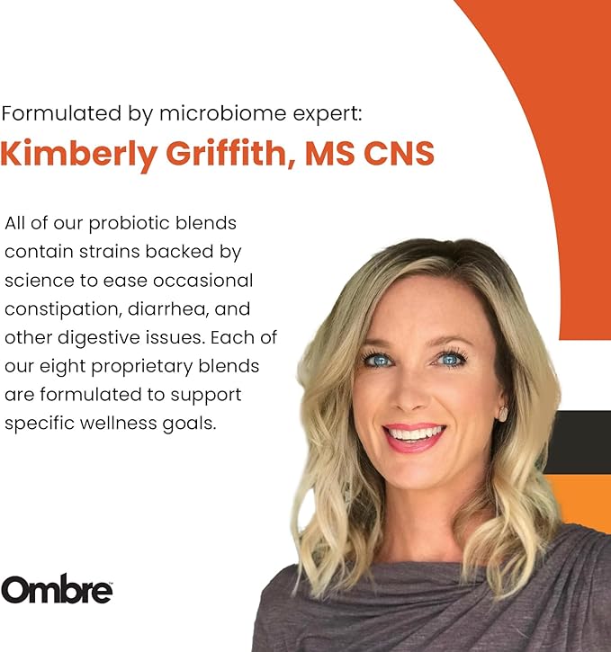 Ombre Healthy Gut Probiotics for Digestive 100 Billion 30 Servings
