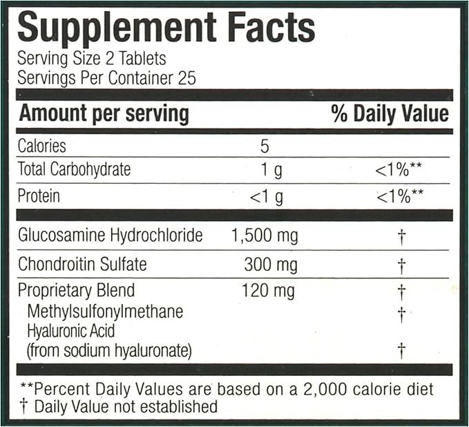 X Ray High Potency Joint Health 1500mg, Chondroitin 300mg, MSM 120 mg, 50 Count, 3