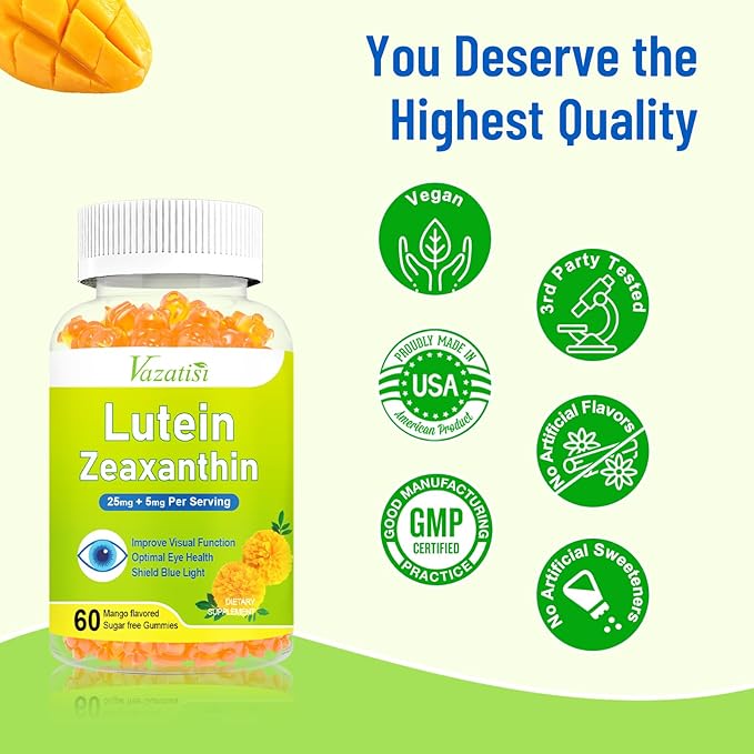 Eye Vitamins Lutein & Zeaxanthin Gummies, 120 Count