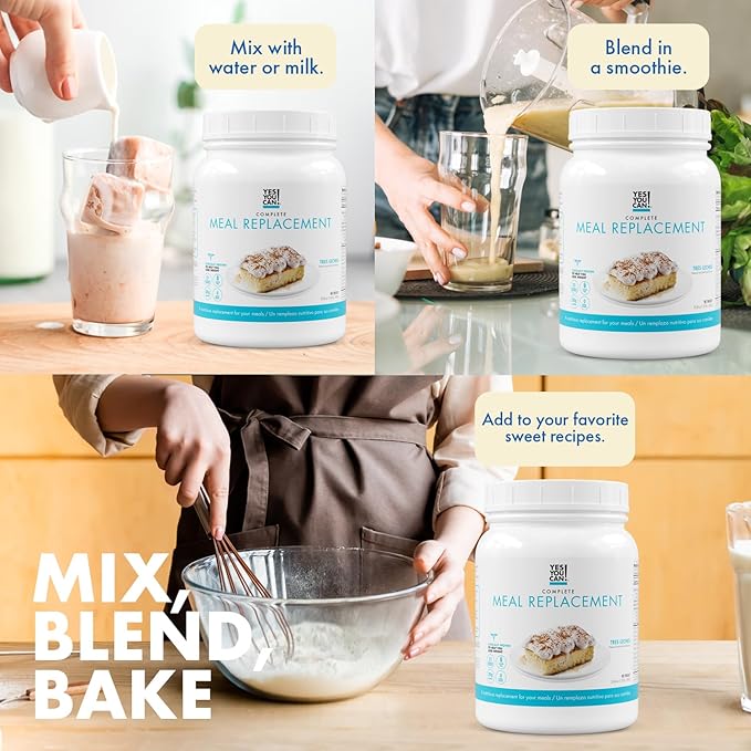 Yes You Can! Complete Meal Replacement - 15 Servings, 20g of Protein, 0g Added Sugars, Over 20 Vitamins and Minerals - All-in-One Nutritious Meal Replacement Shake (Tres Leches)