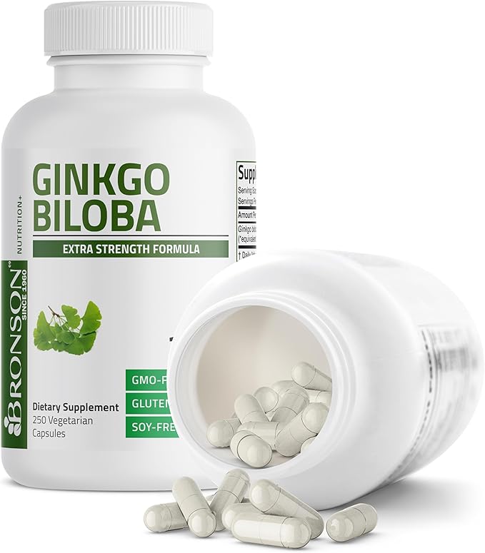 Bronson Ginkgo Biloba Extra Supports Brain 250 Vegetarian