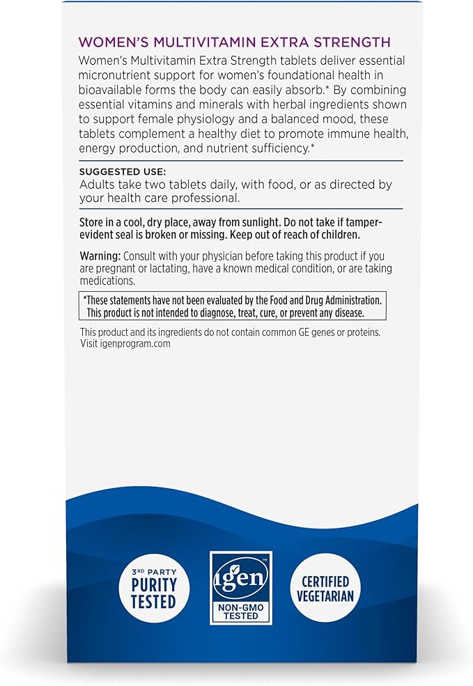 Nordic Naturals Women’s Multivitamin Extra Strength 20 Essential 60 Tablets 30 Servings