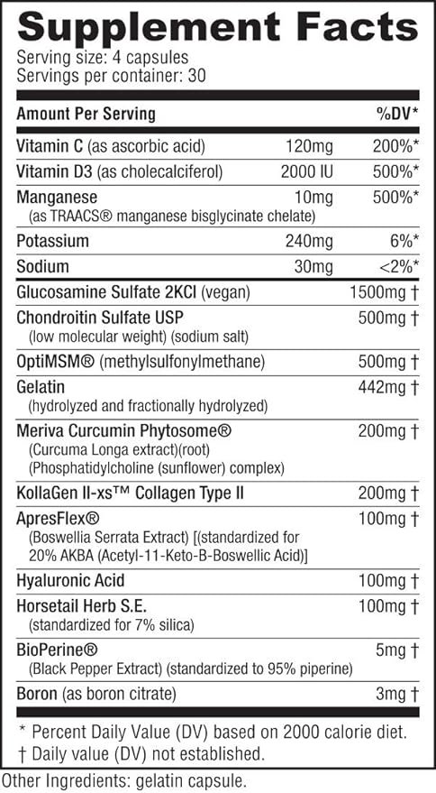 NutraBio Extreme Joint Care 120 Capsules