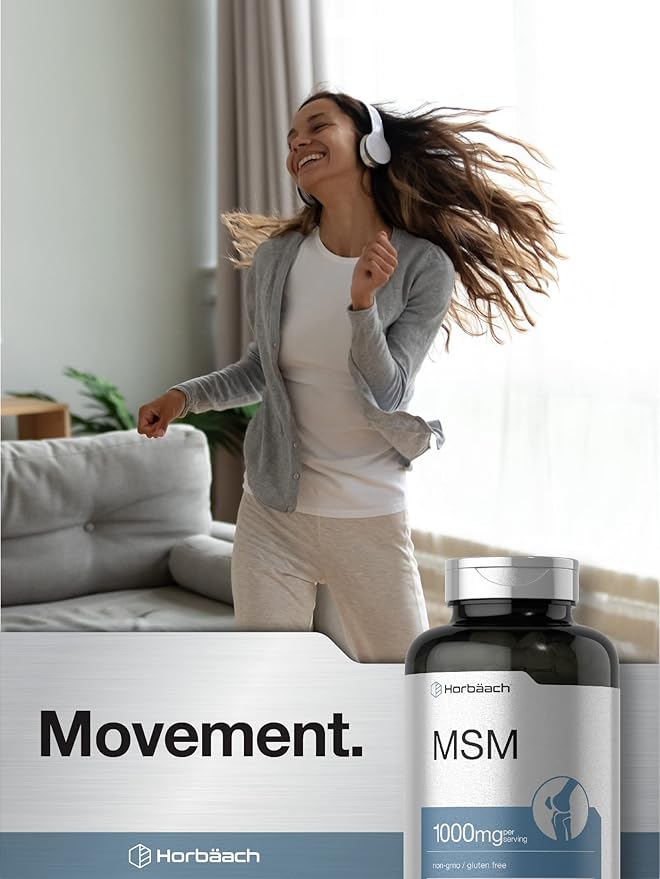 Horbäach MSM Supplement Capsules 1000mg | 250 Count