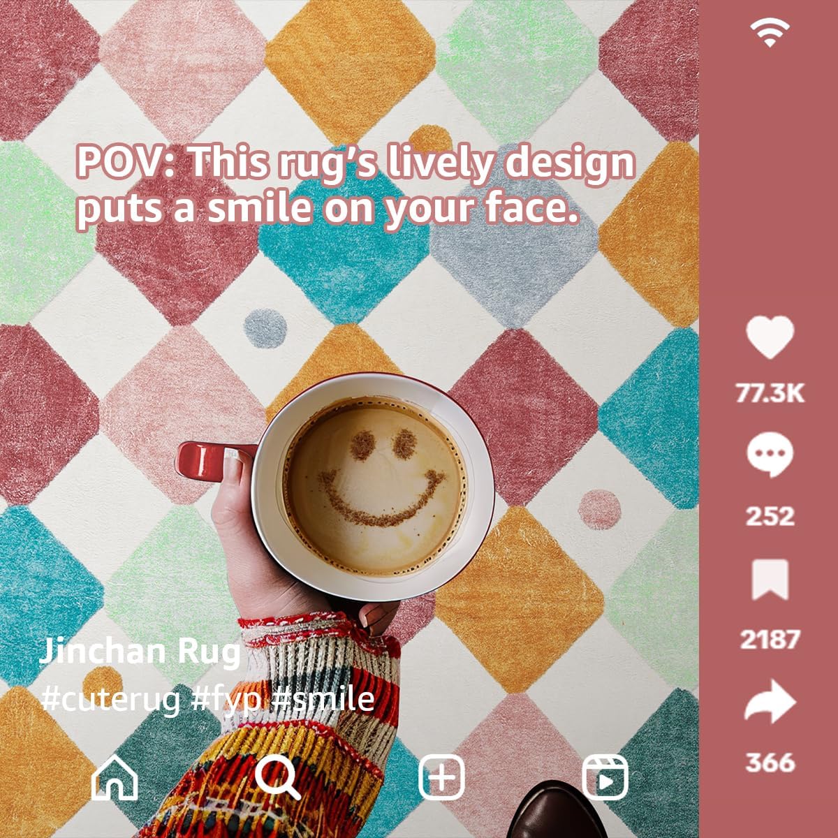 jinchan Kids Rug for Nursery 6ft Radius Corner Washable Area Rug Modern Colorful Quarter Circle Rug Soft Non-Slip Carpet for Bedroom Playroom Daycare Reading Nook Kitchen Classroom Confetti on Cream