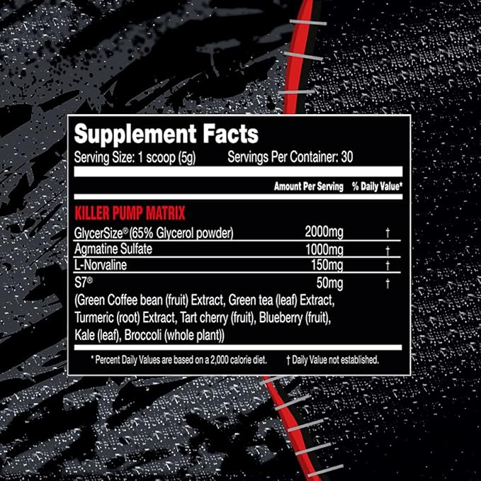 Noxious Extreme Nitric Oxide Booster Pump Pre-Workout Powder | Endurance and Muscle Building | 30 Servings (Furious Punch)