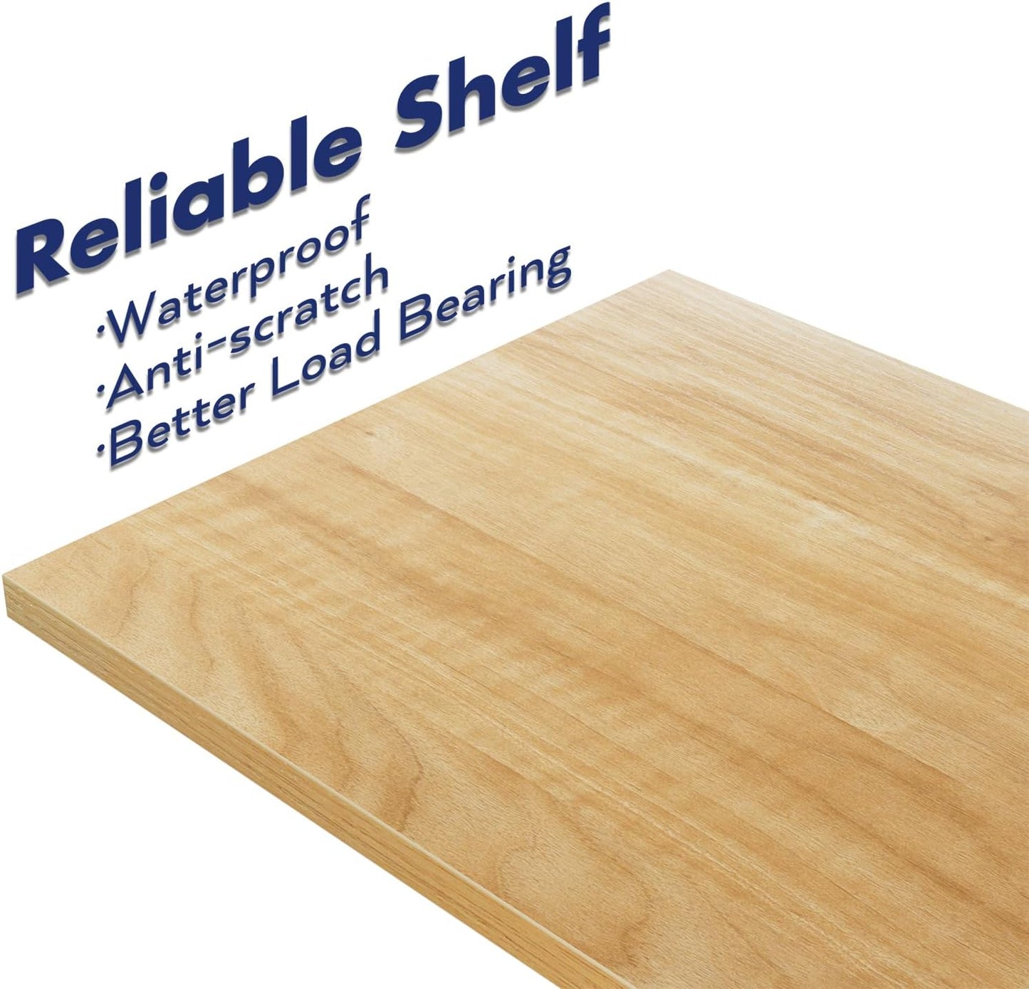 NUMENN Bookshelf, 6 Tier Bookshelves, Home Office Bookcase Shelf Storage Organizer, Free Standing Storage Shelving Unit for Bedroom, Living Room and Home Office, Natural