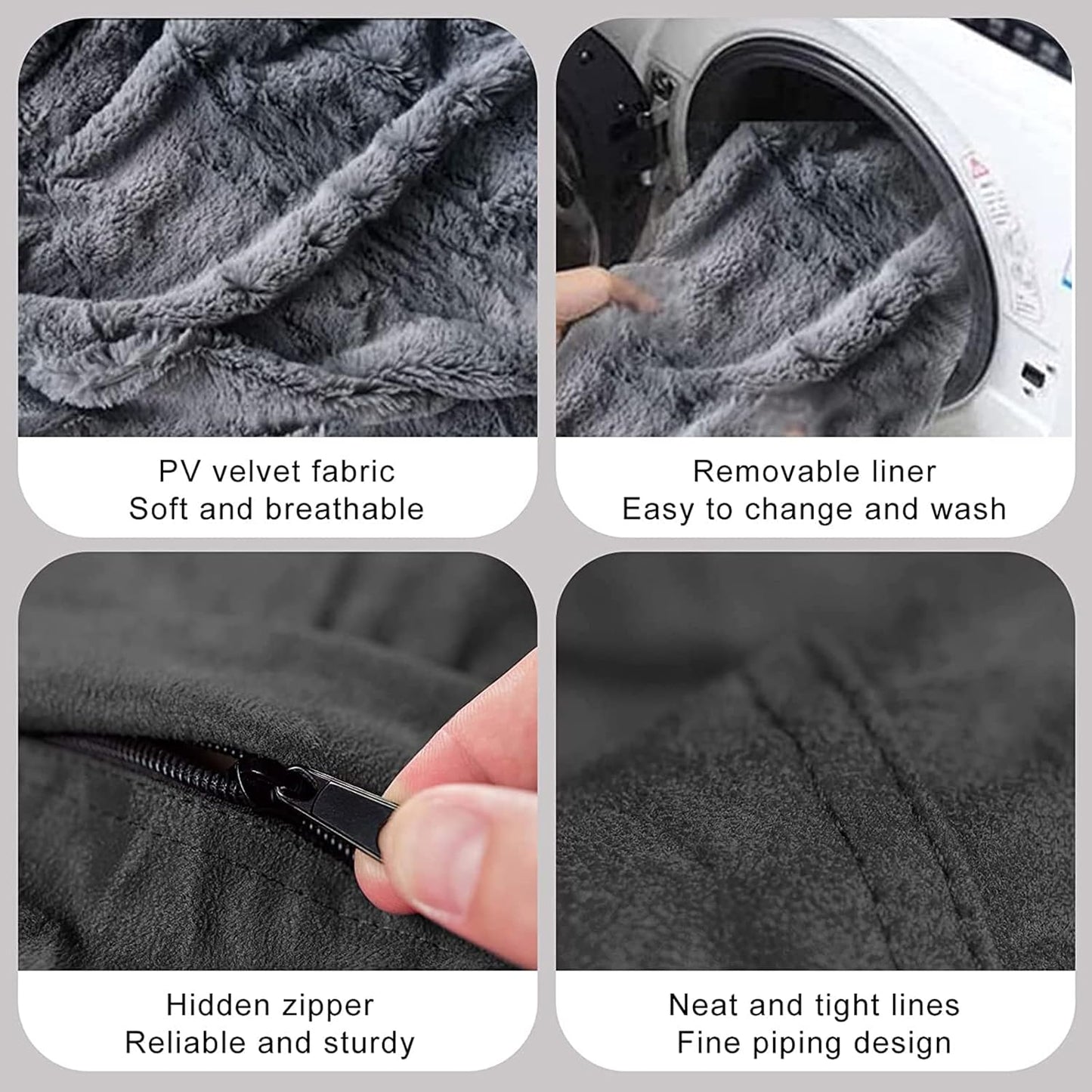 Big Huge Giant Bean Bag Chair for Adults, (No Filler) Bean Bag Chairs in Multiple Sizes and Colors Giant Foam-Filling Required- Machine Washable Covers, Double Stitched Seams (Snow Black,6FT)
