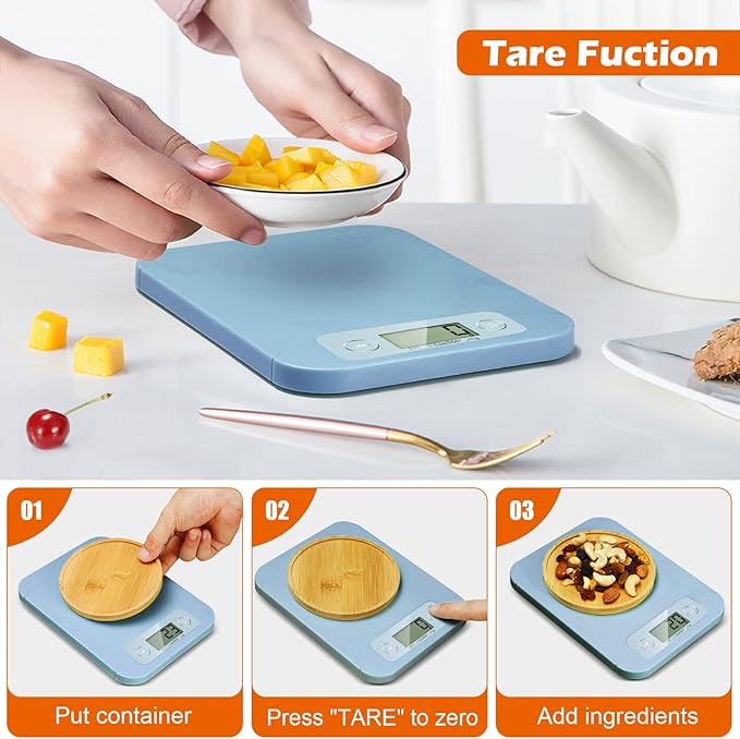 Digital Food Scale - Smart Food Scale with Nutrition Calculator APP, Kitchen Scales for Food Grams and Ounces, Food Scale for Weight Loss, Baking, Cooking, Calorie Scales with 0.1oz Accuracy (3g-5kg)