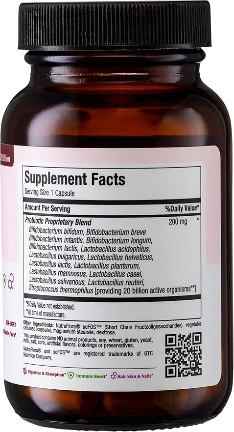 Probiotics for Digestive Health and Gut 15 Strains, 20 Billion 30 Capsules