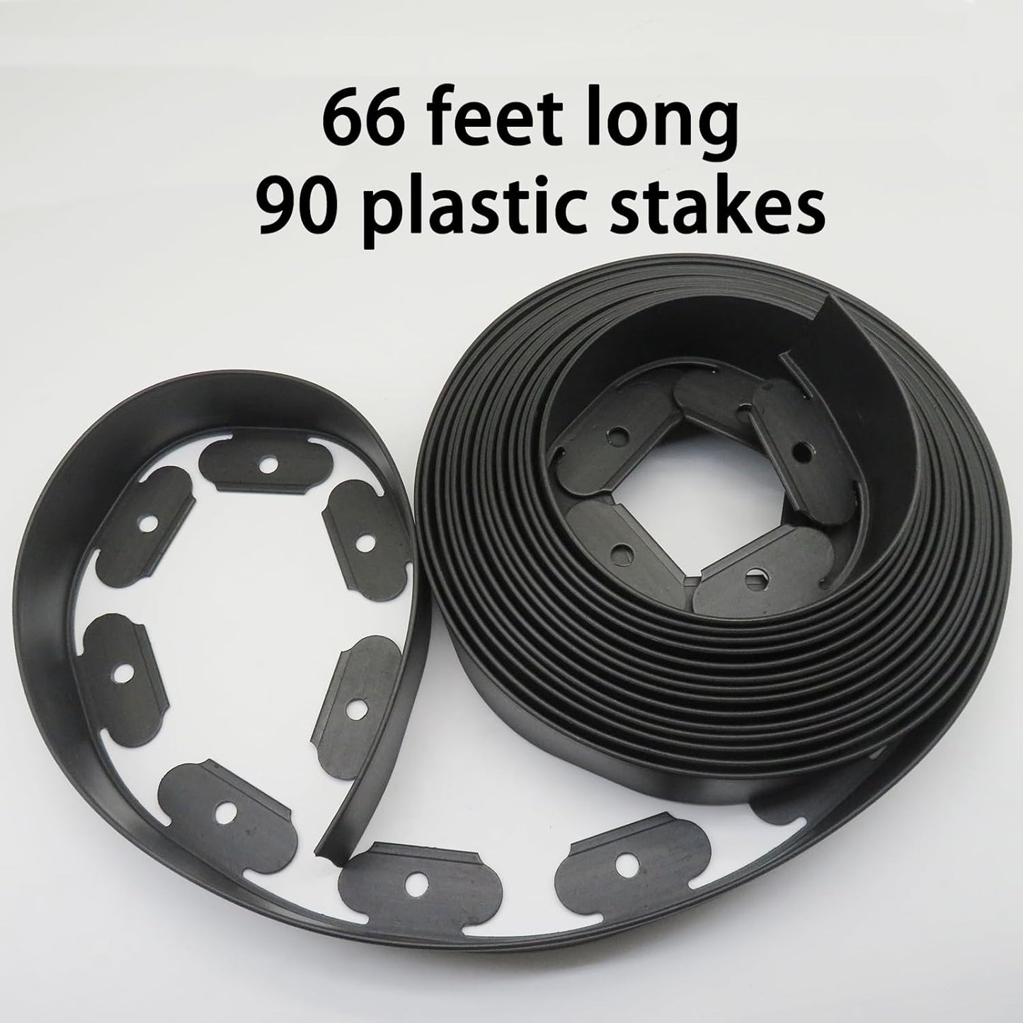 Landscape Edging,Flower Bed Edging no dig,Lawn Edging Garden Edging Border(60feet-Black)