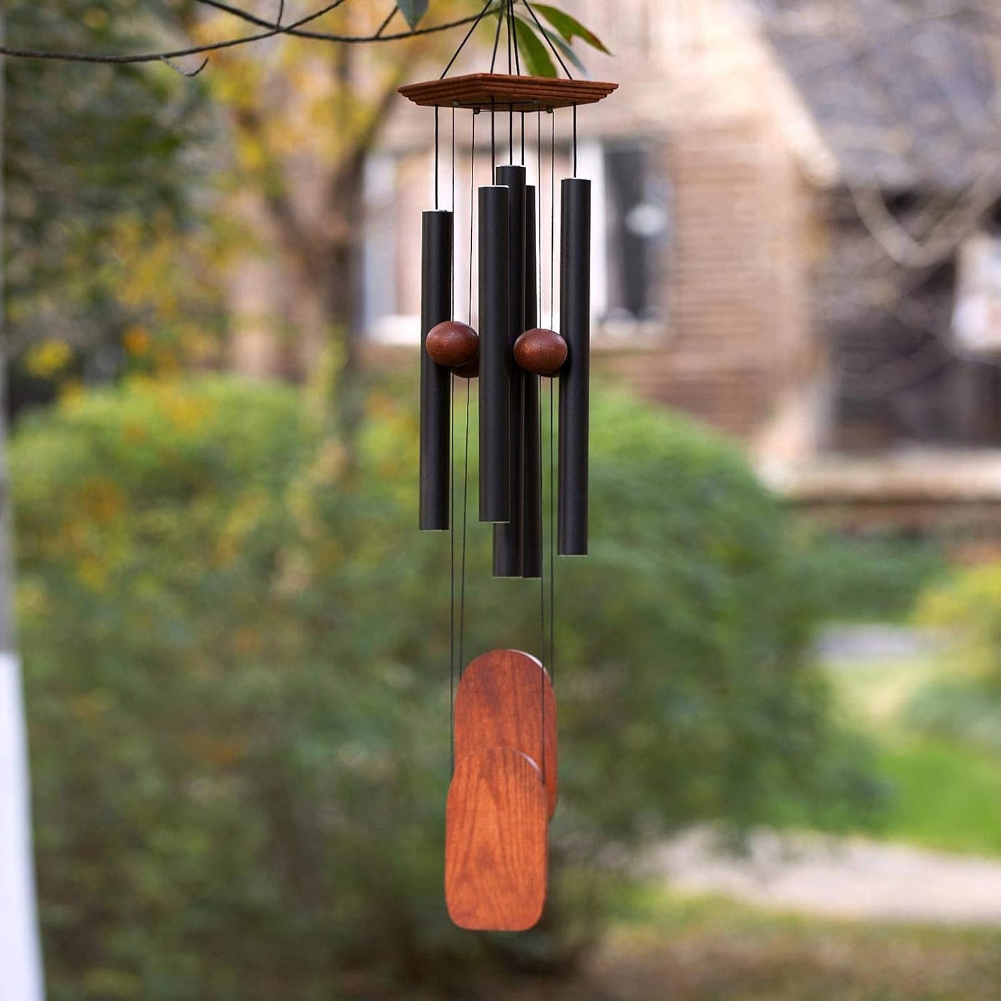 Wind Chimes for Outside Deep Tone, 36in Sympathy Wind Chimes Outdoor Clearance, Gifts for Mother's Day and Christmas, Outdoor Decor for Garden, Patio, Yard(Wood Wind Chime, Black)